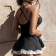 thumbnail image 4 of Gibobby Conjunto ropa interior mujer Lenceria Sexy para Mujer Transparente Ropa Interior Lenceria Vestidos de Mujer Sexis Bralette y Tanga Conjunto Interior Mujer(Negro, G), 4 of 5