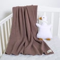 thumbnail image 4 of YIXPOH Baby Blanket 100% Organic Cotton Knit Swaddle Blanket Soft Warm Receiving Blanket for Newborns Coffee, 4 of 7