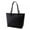 Black, variant on ZTTD Women Solid Simple High Capacity Messenger Handbag Totes Satchel Shoulder Bags