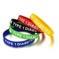thumbnail image 4 of 5 Pcs/ Ensemble Bracelets en Silicone Sportifs pour Femmes Hommes Type Médical 1/2 Bande Diabétique, 4 of 5