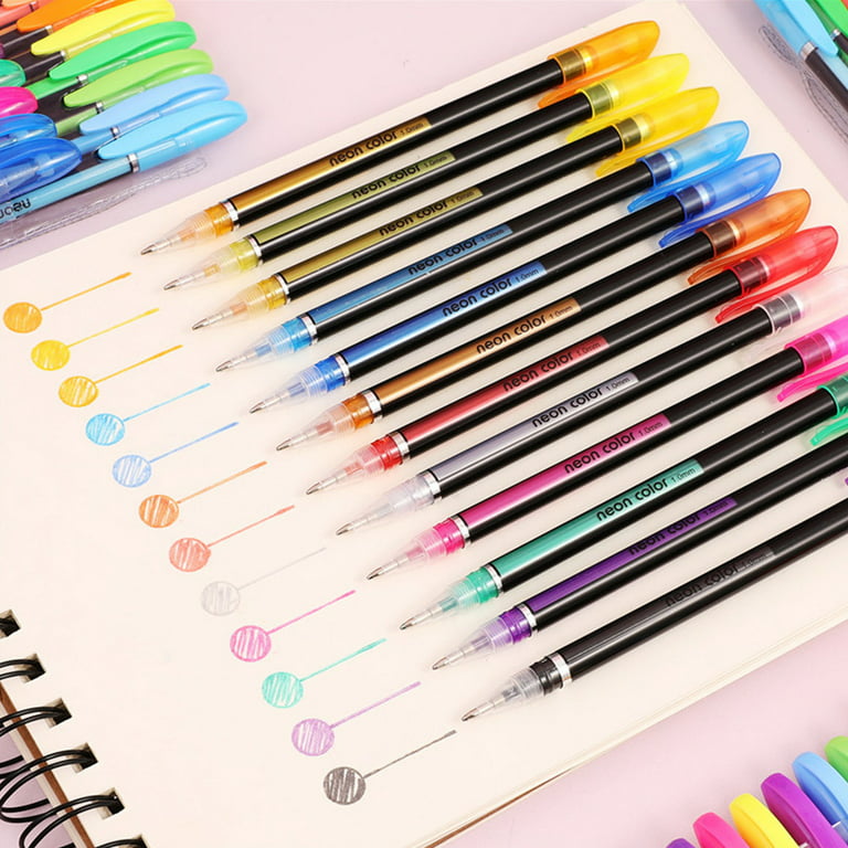  Laconile Glitter Pen, 96 Gel Pen for Adult Coloring Books 48  Color Pen Plus 48 Refills with Portable Case for Adult Coloring Books  Doodling … : Office Products