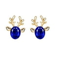 thumbnail image 2 of Fiudx Pendientes de Asta de Ciervo, Estilo Bohemio, con Forma de Oreja de Oruga, Joyería Bohemia, 2 of 2