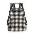 thumbnail image 1 of Disketp Black and white houndstooth Mochila Ligera e Impermeable, Mochila de Día Resistente para Viajes, Senderismo y Uso Diario para Hombre y Mujer, 1 of 7