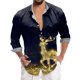 thumbnail image 1 of Playeras Deportivas Para Hombre, Camiseta De Manga Corta Con Solapa Y Estampado Digital 3D De Papá Noel Navideño, 1 of 7