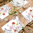 thumbnail image 4 of Floral Butterfly Paper Placemats Disposable 50 Pack Floral Placemats 16x 11 Inch Colored Flowers Butterfly Place Mats for Spring Summer Bridal Shower Wedding Birthday Party Supplies, 4 of 7