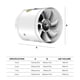 thumbnail image 4 of Ventilador de aire de 4/6/7/8 pulgadas, ventiladores de admisión de escape de 220V para almacén de baño doméstico Wdftyju  Libre de BPA, 4 of 4