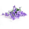 thumbnail image 3 of Veballensty Artificial Flowers for Outdoor Decoration, Spring Decoration UV Resistant Faux Outdoor Plastic Greenery Shrubs Plants Artificial Fake Flowers Hanging Planter Home Garden Decor Purple, 3 of 6