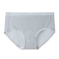 thumbnail image 2 of Swuxness Women's Comfortable Briefs, Women's Underwear, Women's High Elastic Thin Ice Silk Briefs Extended Crotch Non Binding Dry Briefs Panties Gray, XXL, 2 of 3
