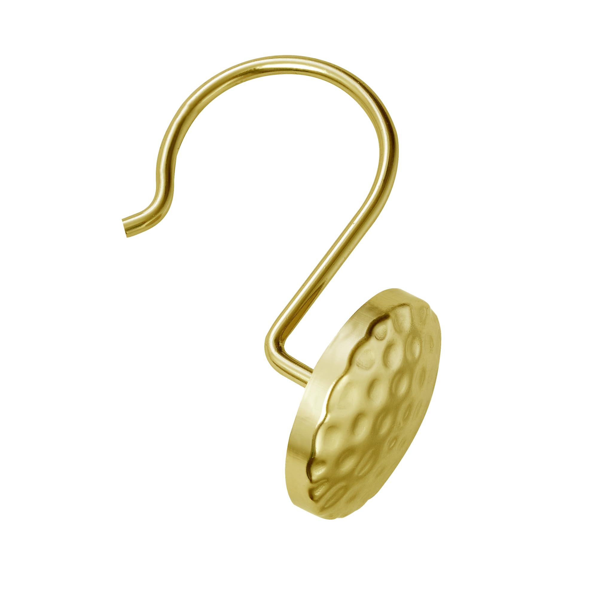 Utopia Alley HK28GD Rust Resistant Shower Curtain Hooks Rings for Bathroom, Gold - Set of 12