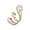 White, variant on Trendy Hollow Design Ear Clips Piercing Needed Gold/Silver Options Lightweight Comfort Fit Everyday Ear Jewelry