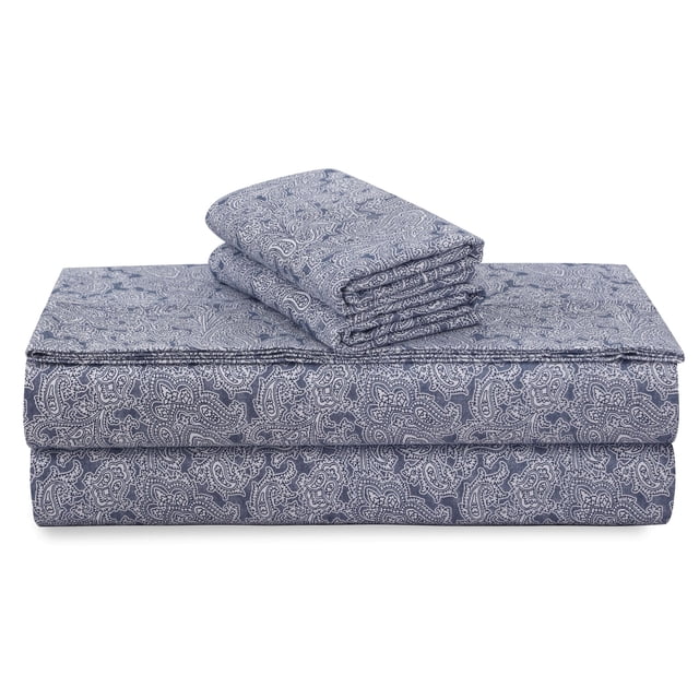 Sábanas de franela Tribeca Living Ludovica Paisley tamaño king