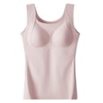 thumbnail image 3 of RXIRUCGD Haut Chaud Chauffant pour Femmes, Mode, Uni, à Encolure Ronde, avec Coussinet de Poitrine ( Rose, Taille : M ), 3 of 3