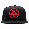 thumbnail image 2 of Gorra Plana Negra Unitalla Pentagrama Rojo, 2 of 5