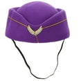 thumbnail image 1 of Sombrero de banda para disfraz, sombrero de azafata de avión, sombrero de uniforme de cosplay para decoración., 1 of 7