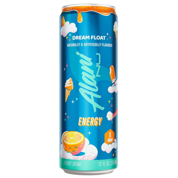 3 Pack of Alani Nu Zero Sugar Energy Drink - Dream Float - 12 oz (Packaging Varies)