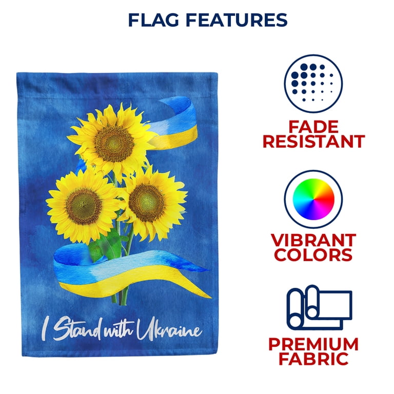 Ukraine Car Sticker Ukraine Flag Sunflower Magnet - 5" Vintage Style Magnetic Decal For Cars & Metal Surfaces Wall Switch Frame
