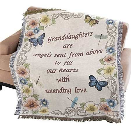 Tapestry Afghan Throw Blanket - Collections Etc Granddaughter Tapestry Throw Blanket