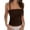 Brown, variant on Women's Knit Top Strapless Backless with Border Detail for Spring Summer Fashion and Beach Wear XL Size Wine