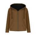 thumbnail image 4 of Men's Winter Jacket Heavyweight Sherpa Fleece Lined Tactical Hoodie Coat Warm Zip Up Thickened Jackets Pockets, 4 of 4
