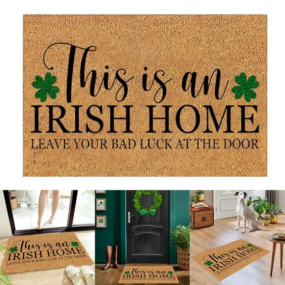 Clearance Under $5 Irish Day Floor Mats Holiday Mats Welcome Door Mats Polyester Door Mats