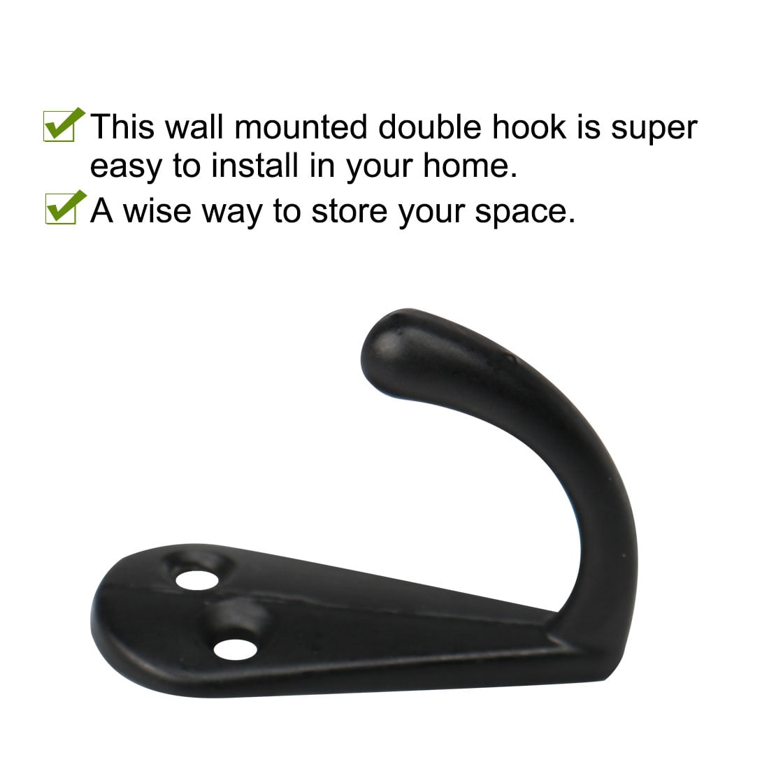 Unique Bargains 4pcs Robe Hook Metal Vintage Design Wall-mounted Hooks for Towel and Keys