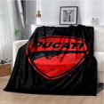 thumbnail image 1 of Ducati-manta ligera con patrón de motocicleta para niños, manta cálida para sala de estar, dormitorio, regalo, 1 of 4