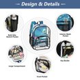 thumbnail image 5 of PVC Transparent Backpacks Clear Backpack for Travel and Outings Blue Vortex, 5 of 7