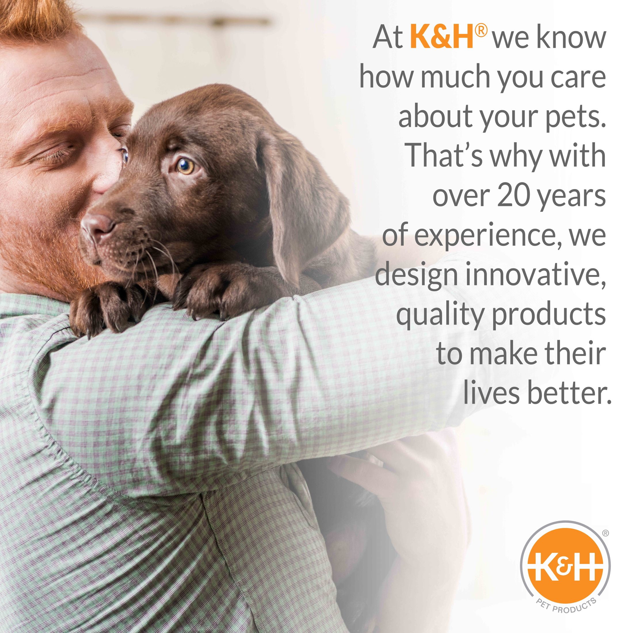 K&H Pet Products Superior Orthopedic Indoor/Outdoor Bed Gray/Paw Small 27 X 36 X 4 Inches