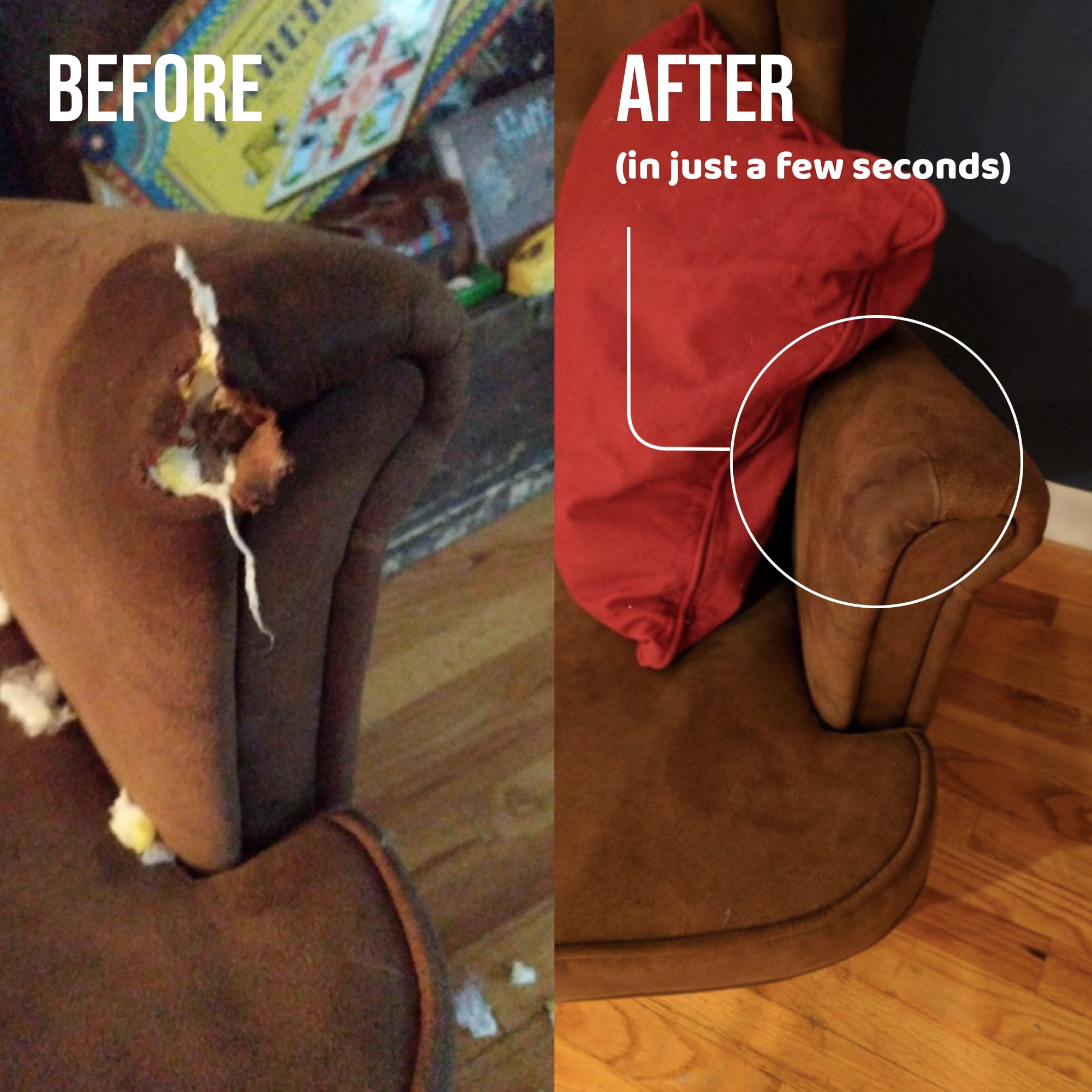 Extra Large MastaPlasta Instant Suede Repair Patch. Brown Suede 11in x 8in / 28cm x 20cm. Self-Adhesive Upholstery Suede Patches for Sofas, Car Seats, Bags, Shoes & More