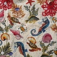 thumbnail image 3 of YIUME Men's Funky Hawaiian Shirt Marine Life Seahorse Octopus Print Button-down Tencel™, 3 of 8