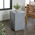 thumbnail image 3 of Adrian 20.75" Contemporary Minimalist Square Accent Table , Gray Terrazzo Finish, 3 of 9