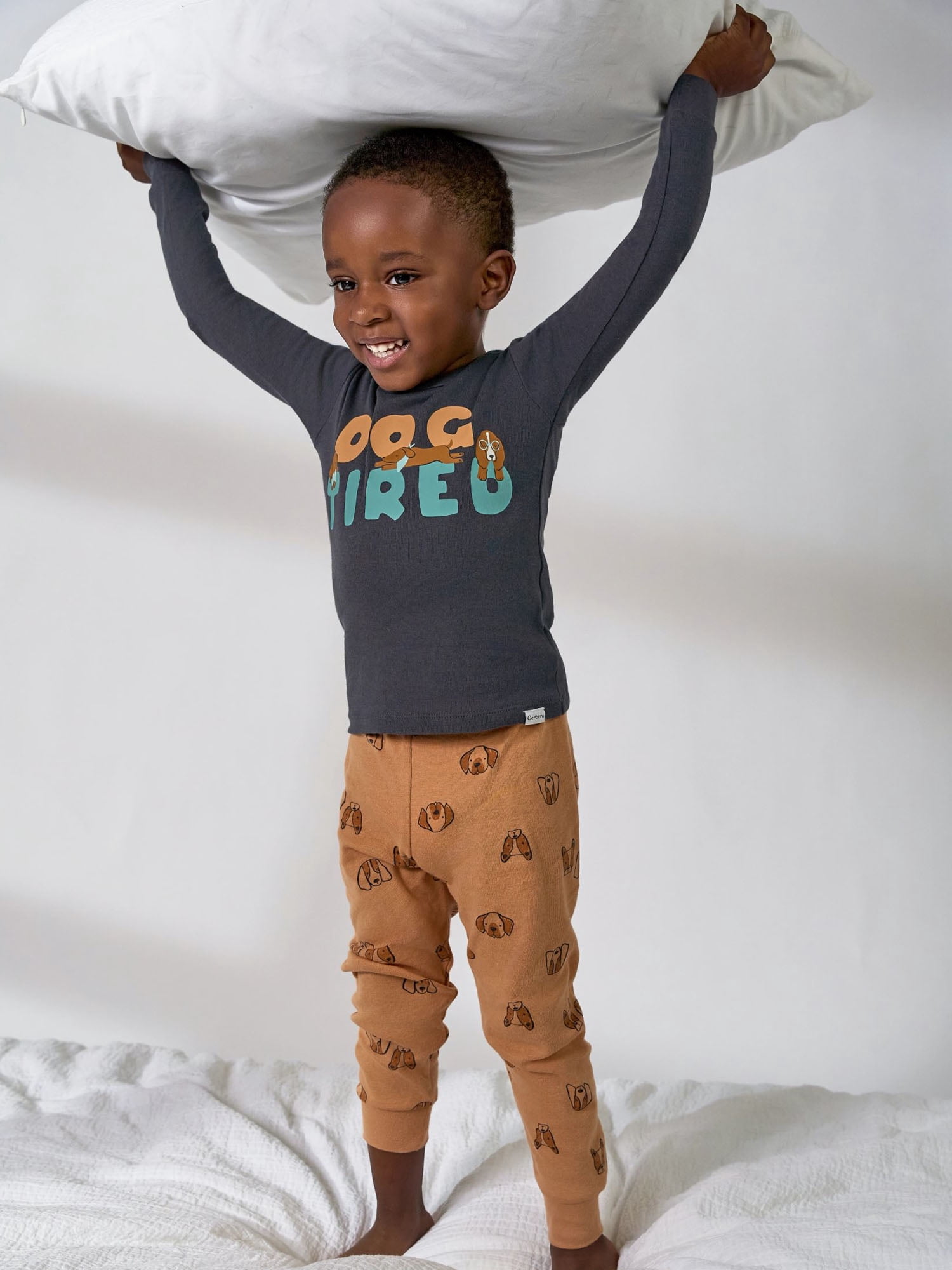 Gerber Toddler Neutral Tight Fitting Pajama Set, 4-Piece, Sizes 12 Months - 5T