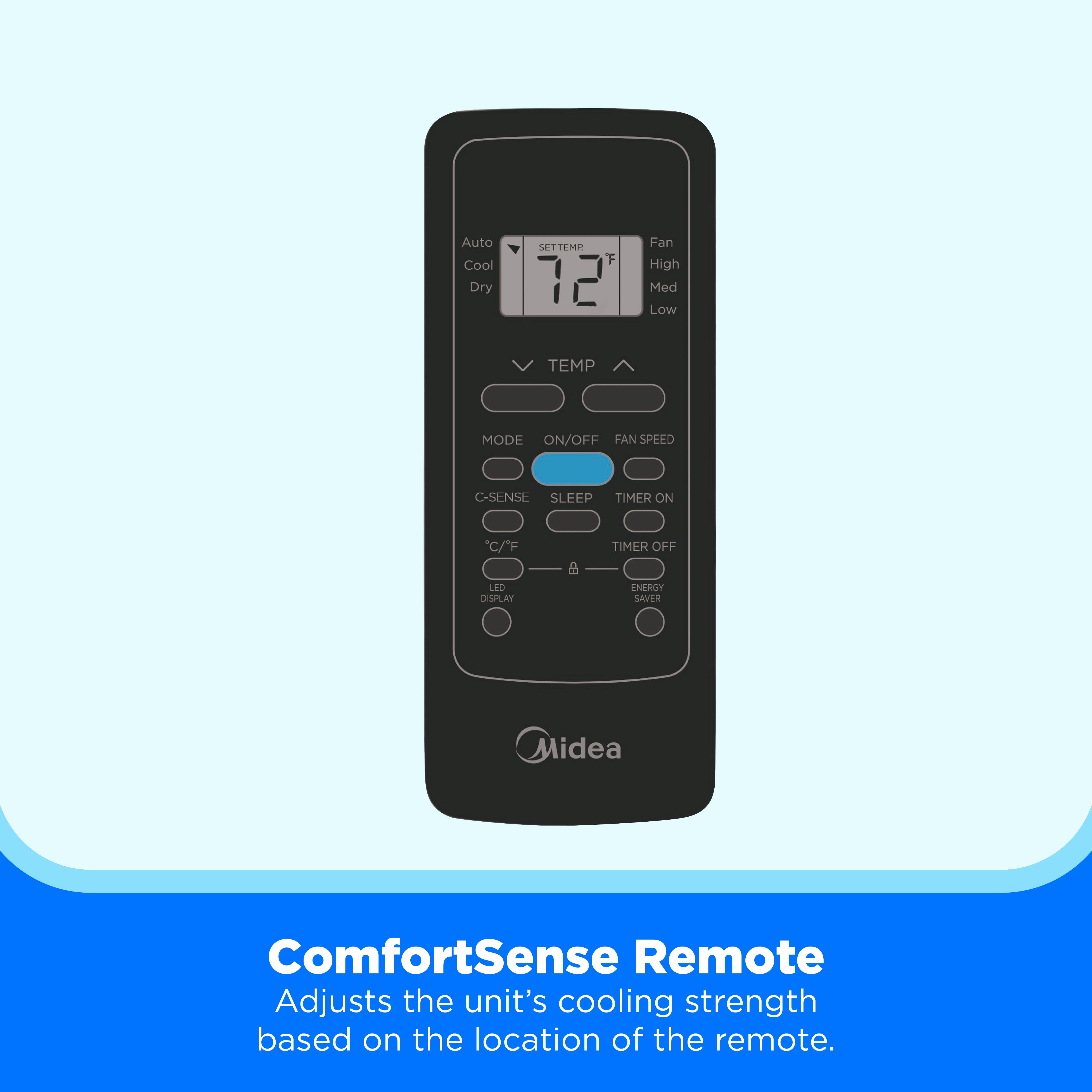 Midea Smart 8,000 BTU 115V Window Air Conditioner with Remote for 350 Sq. Ft., Black