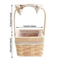 thumbnail image 2 of Rattan Wicker Woven Storage with Handle for Picnic Easter Organizing Garden Home and Flower Arrangement, 2 of 5