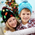thumbnail image 6 of Deago LED Light Up Beanie Knit Hat Christmas Cap Xmas Winter Snow Holiday Warm Hats Gift For Both Adults Kids (Snowflake), 6 of 8