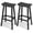Black, variant on Outdoor Bar Stools Set of 2, 24 Inch Counter Height HDPE Patio Stools, 500 lbs Heavy Duty Saddle Seat Bar Chairs for Kitchen Island, Balcony & Backyard (Aruba)