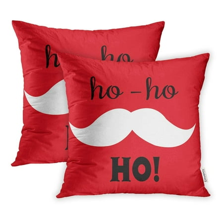 Ywota Board Ho Mustache Santa Claus On Red Of Greeting Happy New
