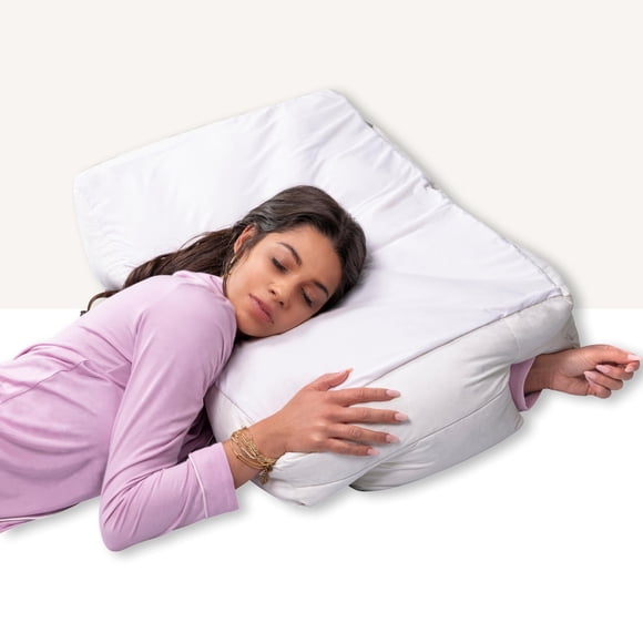 Almohada para dormir de lado, almohada para esposa con orificio para el brazo para el dolor de hombr