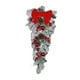 thumbnail image 2 of Corona navideña nevada para puerta de entrada, corona de invierno decorada con guirnalda de bolas de lazo Rojo, 2 of 9