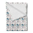 thumbnail image 2 of Leaves Soft Flannel Fleece Blanket, Abstract Foliage in Pastel Colors Tropical Jungle Forest Plants with Grunge Effect, Cozy Plush for Indoor and Outdoor Use, 70" x 90", Multicolor, by Ambesonne, 2 of 5