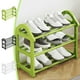thumbnail image 1 of Organizador de zapatero Estante de almacenamiento de plástico de 3 niveles | Zapatero que ahorra espacio para la entrada del armario del dormitorio | Fácil de instalar, sostiene varios pares, blanco, 1 of 7