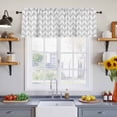thumbnail image 2 of 2 Pack Striped Abstract Valance for Window Chevron Pattern Gray Line Kitchen Valance Rod Pocket Short Curtain Topper Decorative Window Treatment for Living Room Bedroom 60"x18", 2 of 8