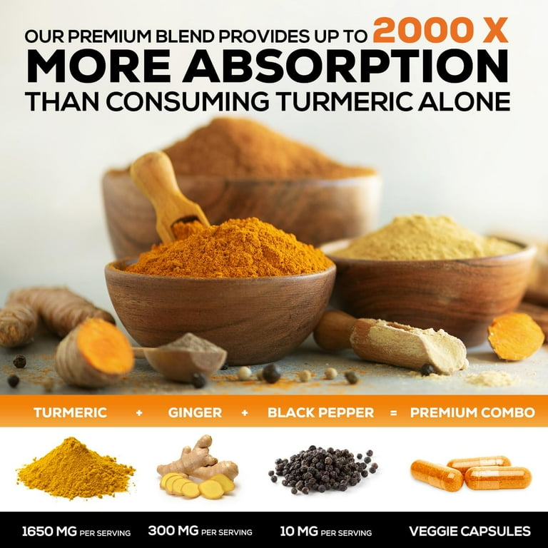 Nature's Nutrition Turmeric Curcumin with BioPerine & Ginger