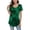 Leaf Green, variant on Women's Summer Casual Short Sleeve Tunic Tops Fit Pleated Blouse Shirts