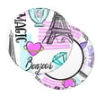 thumbnail image 2 of Vsdgher Eiffel Tower and Hearts Print Stool Covers Round,Stretch Round Stool Covers Washable Stool Cushion Slipcover Elastic Chair Covers for 12-14 Inch Chair, 2 of 7