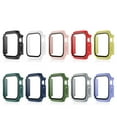 thumbnail image 2 of 2 Pack Rugged Case Compatible for Apple Watch 44mm Series SE/6/5/4 with Tempered Glass Screen Protector, Military All Around Hard TPU Protective Cover Case Shockproof Bumper for Men 40mm Dark Green, 2 of 4