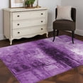 thumbnail image 3 of Purple Runner Rug 2.7x5 FT, Non Slip Entryway Carpet, Retro Oil Painting Modern Abstract Art Aesthetics Washable Soft Floor Carpet Entrance Mat Non-Shedding Throw Rug for Hallway Laundry Room Bedside, 3 of 9
