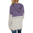 thumbnail image 4 of Women's Color Block Hoodies Fall Long Sleeve Sweatshirt Casual Drawstring Pullover Tops Striped Tunic Shirts, 4 of 5