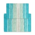 thumbnail image 1 of Alfombra de baño Chardin Home Cordural Stripes, juego de 2 unidades, color turquesa, 1 of 9