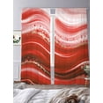 thumbnail image 3 of Abstract Fluid Art Sheer Curtains 96 Inches Long 2 Panels Retro Red Gradient Oil Painting Light Filtering Semi Sheer Window Curtains Drapes for Bedroom Living Room 52"x96", 3 of 7